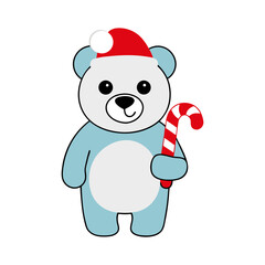 Polar bear with candy