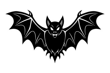 Scary bat silhouette