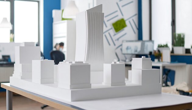 Architectural model of a city