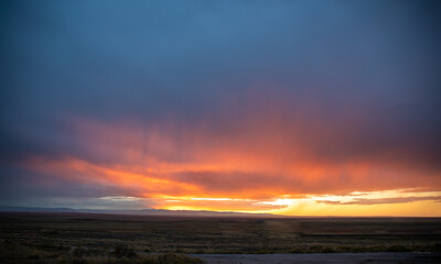 Windy sunset clouds in Wyoming for painting reference 