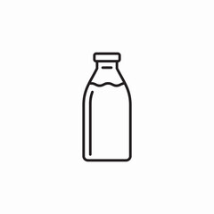 milk bottle icon sign vector
