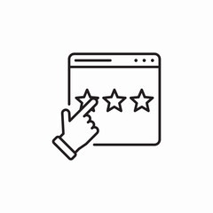 website stars rate icon sign vector