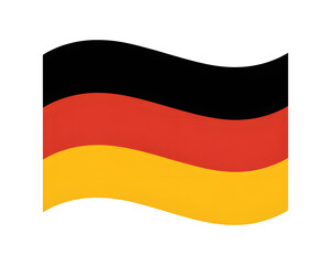 Obraz premium Dynamic German flag waving proudly, perfect for travel, tourism, and national identity projects with vibrant colors.