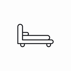 sleep bed icon sign vector
