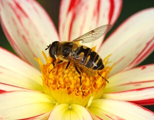 Close-up of a fly on a dahlia