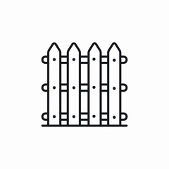 village fence icon sign vector
