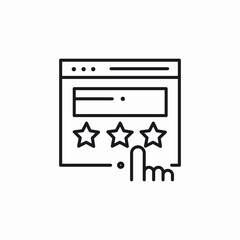 website rate stars icon sign vector