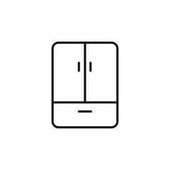 closet wardrobe icon sign vector