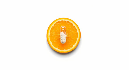 orange on white background