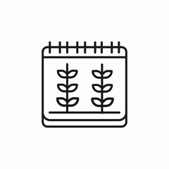 harvest day calendar icon sign vector