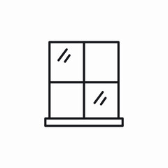 window glass icon sign vector