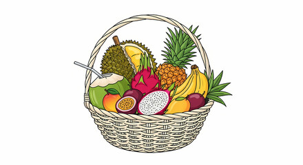 basket with vegetables