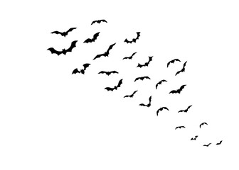 Flying Halloween bats stock illustration