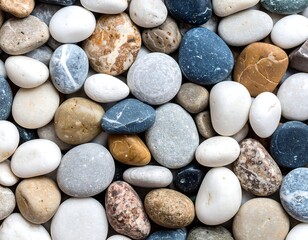Close-up of colorful smooth stones