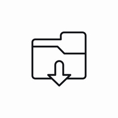 folder download icon sign vector