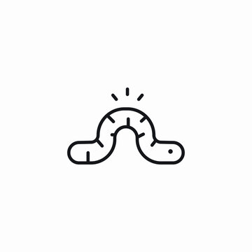 earth worm icon sign vector
