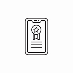 phone award badge icon sign vector