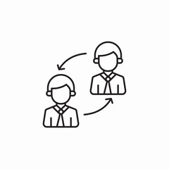 users swap icon sign vector