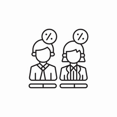 vote members statistics level icon sign vector