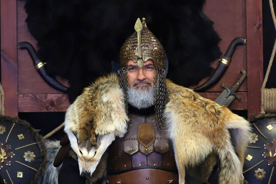 Old Turkish - Ottoman military commander or sultan's war armor and weapons.