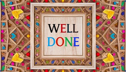 Colorful framed message