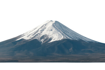 Mount Fuji Volcano With Snow