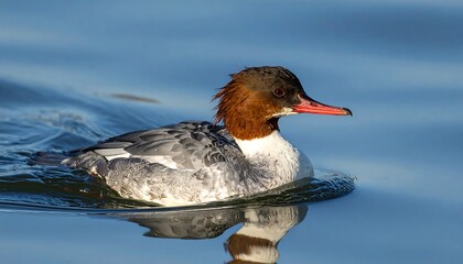 A Common Loon swimming on water