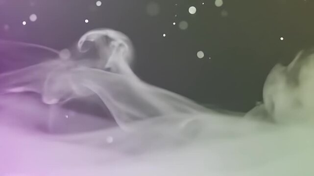 4K Rainbow Gradient Smoke Loopable Abstract Background with Colorful Hues Swirling Gently creating a mesmerizing effect that is perfect for cosmetic and beauty themed motion graphics with Subtle