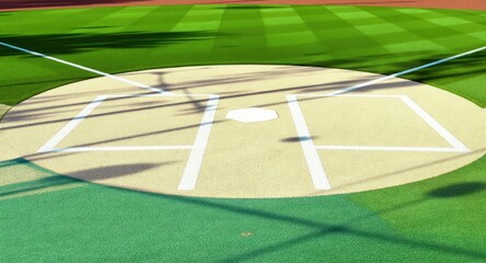 Baseball Field Pitchers Mound and Foul Lines.