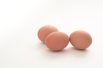 eggs on white background