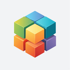 Colorful Cubes Illustration An Engaging 3D Graphic for Business and Design Concepts