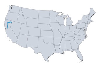 Sacramento River Map, USA