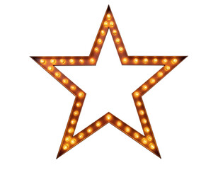 Vintage marquee star glowing with warm lights perfect for celebrations, events, and entertainment needs