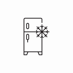 fridge frozen icon sign vector