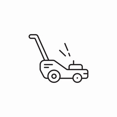 lawn mower icon sign vector