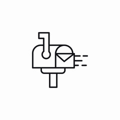 mail box icon sign vector