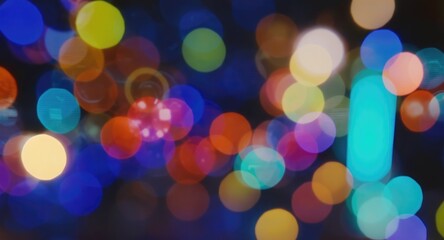 Colorful Bokeh Lights Background.