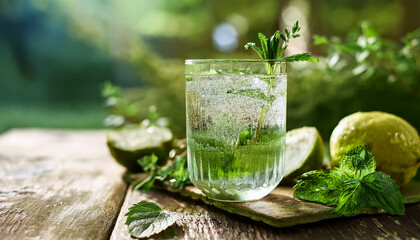 Botanical Clarity Fresh Carbonated Herbal Cocktail Scene