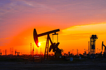 Oil pump in the outdoor work