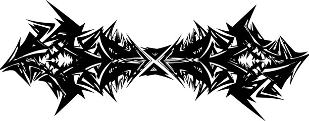 Dynamic abstract geometric pattern with sharp edges and vibrant colors, symbolizing energy and motion silhouette and cutout removed background