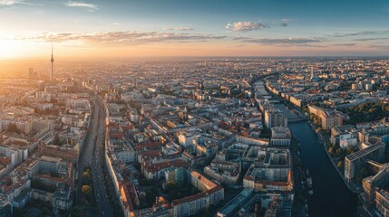 Elevated Panorama Showcasing Berlin Cityscape