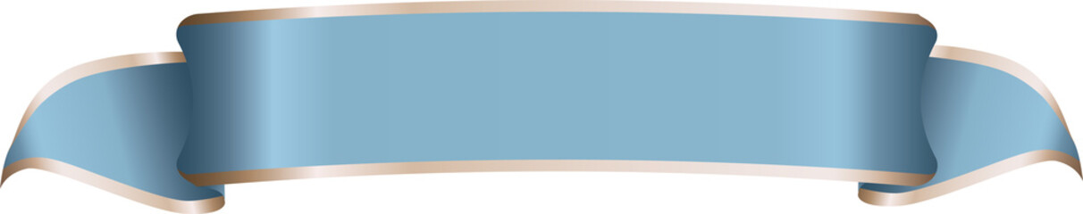 Blue Ribbon Banner PNG Isolated for Label and Badge 