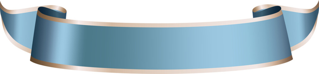 Blue Ribbon Banner PNG Isolated for Label and Badge 