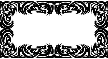 Elegant black and white frame design perfect for invitations, announcements, and stylish branding