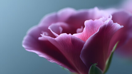 Radiant Rose: An elegant, full-bloomed rose with soft, multi-layered petals in varying shades of pink, illuminated by gentle, ambient light, offering a sense of delicate beauty and tranquility.