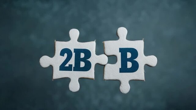 Connect two puzzle pieces with 2B and B in creative challenge