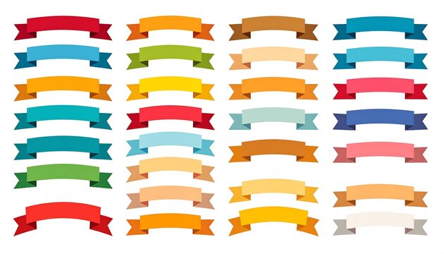 Collection of colorful ribbons (1)