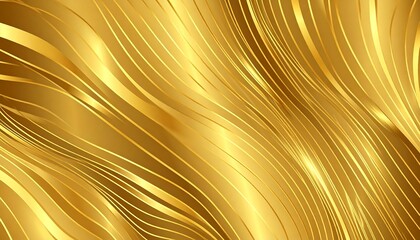 Abstract golden wavy lines background