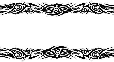 Dynamic tribal border design adds edgy flair to modern projects