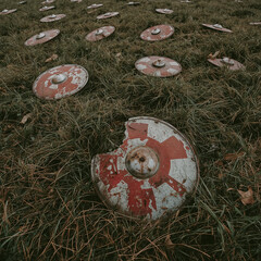 Shattered Shields Across Battlefield